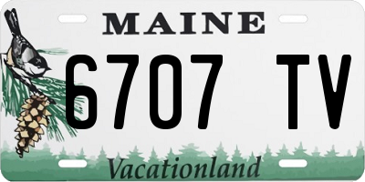 ME license plate 6707TV