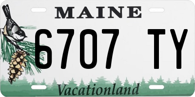ME license plate 6707TY