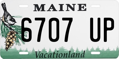 ME license plate 6707UP
