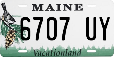 ME license plate 6707UY