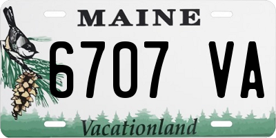 ME license plate 6707VA