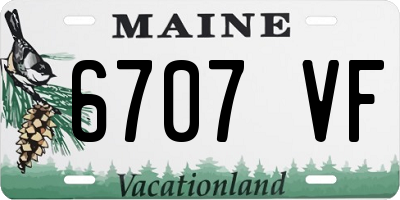 ME license plate 6707VF