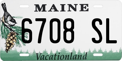 ME license plate 6708SL