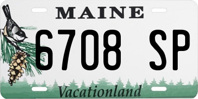 ME license plate 6708SP