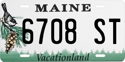ME license plate 6708ST