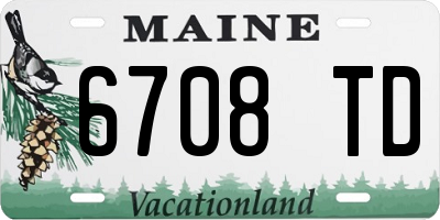 ME license plate 6708TD