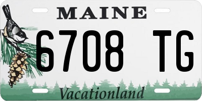 ME license plate 6708TG