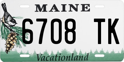 ME license plate 6708TK