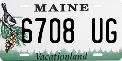 ME license plate 6708UG