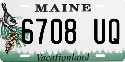 ME license plate 6708UQ