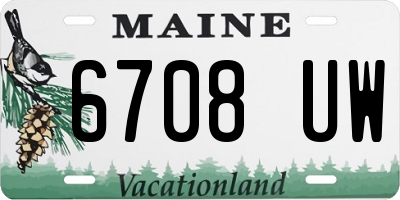 ME license plate 6708UW