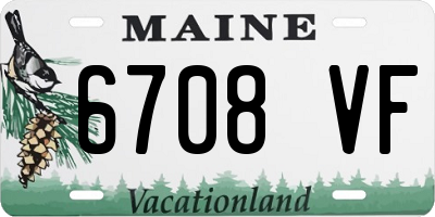 ME license plate 6708VF