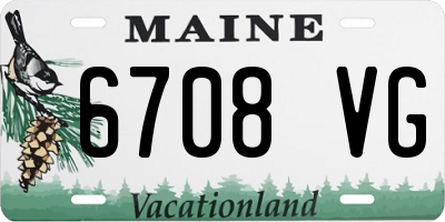 ME license plate 6708VG