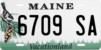 ME license plate 6709SA