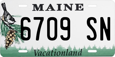 ME license plate 6709SN