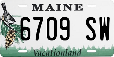 ME license plate 6709SW