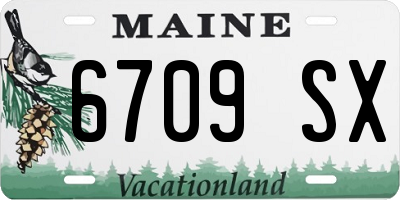 ME license plate 6709SX