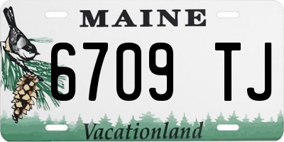 ME license plate 6709TJ