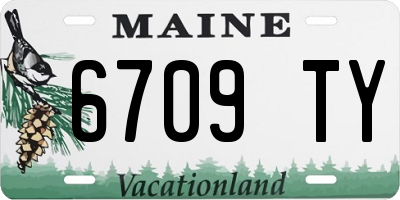 ME license plate 6709TY
