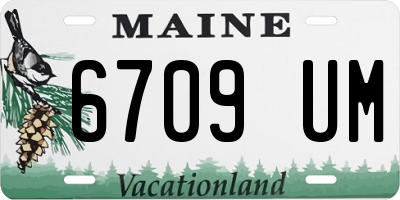 ME license plate 6709UM