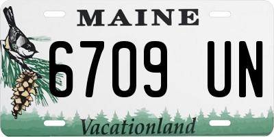 ME license plate 6709UN