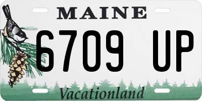 ME license plate 6709UP