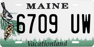 ME license plate 6709UW