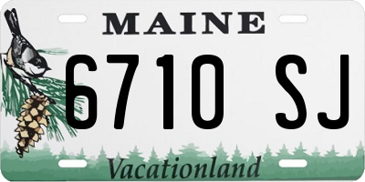 ME license plate 6710SJ