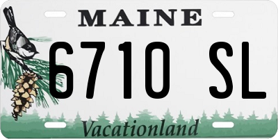 ME license plate 6710SL