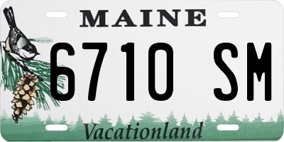 ME license plate 6710SM