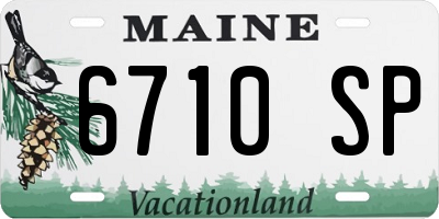 ME license plate 6710SP