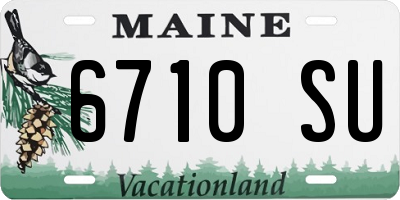 ME license plate 6710SU
