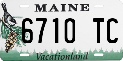 ME license plate 6710TC