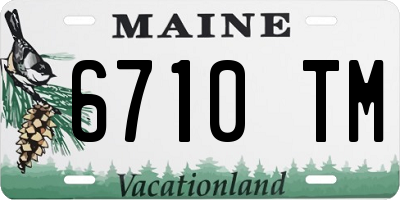 ME license plate 6710TM