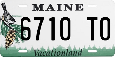 ME license plate 6710TO