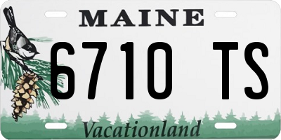 ME license plate 6710TS
