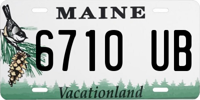 ME license plate 6710UB