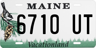 ME license plate 6710UT