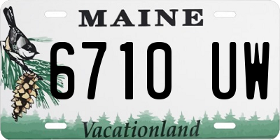 ME license plate 6710UW