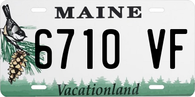 ME license plate 6710VF