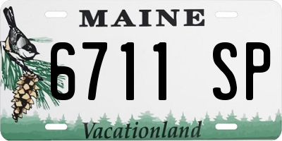 ME license plate 6711SP