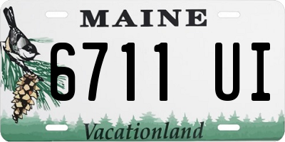 ME license plate 6711UI
