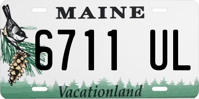 ME license plate 6711UL