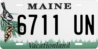 ME license plate 6711UN