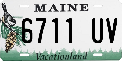 ME license plate 6711UV