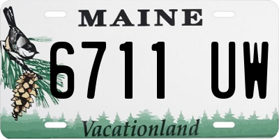 ME license plate 6711UW