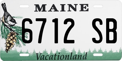 ME license plate 6712SB