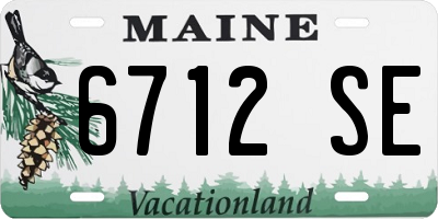 ME license plate 6712SE