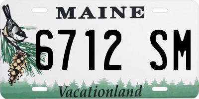 ME license plate 6712SM