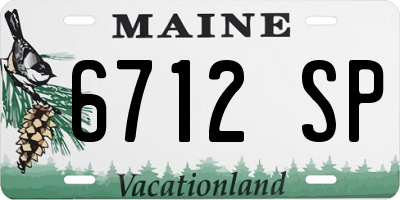 ME license plate 6712SP